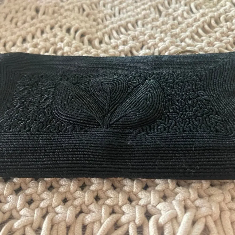 Vintage Cordecraft art deco cocktail bag clutch black